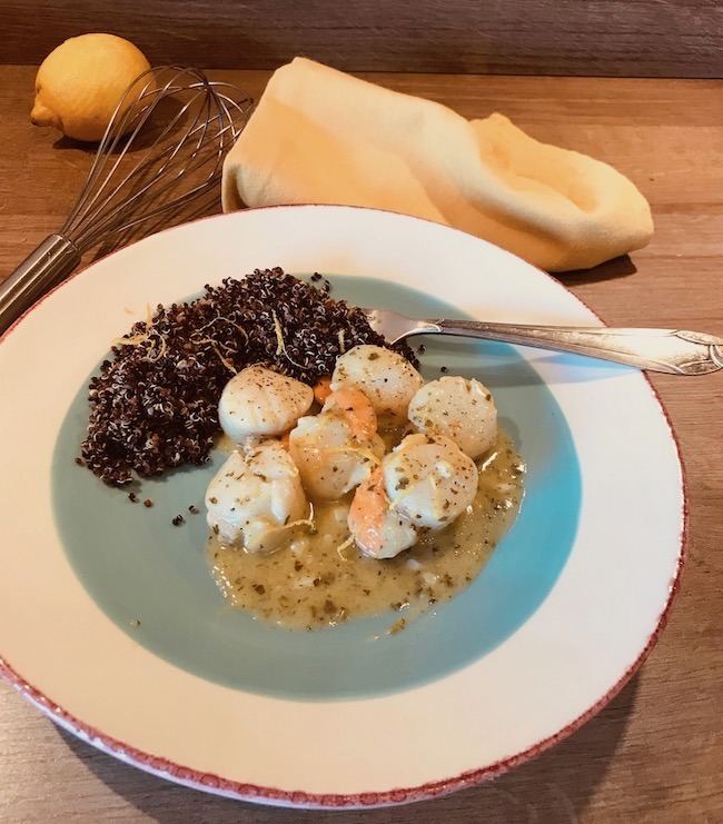You are currently viewing Noix St Jacques citron quinoa