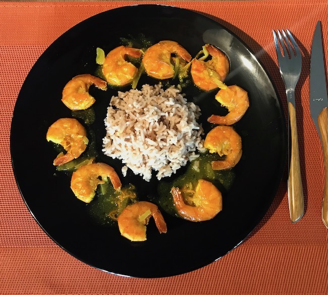 Lire la suite à propos de l’article Crevettes sauce orange et coco
